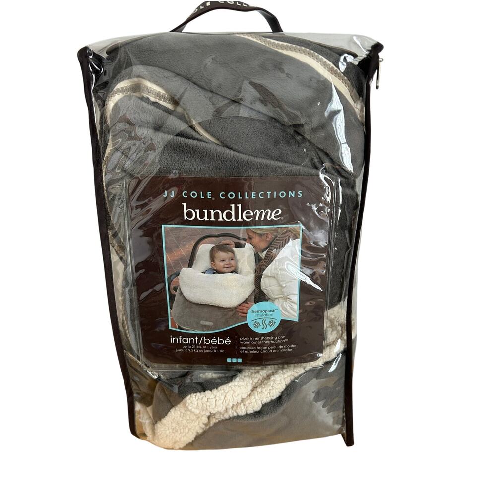 JJ Cole Bundle Me Infant Grey Graphite Thermoplastic Stroller Blanket